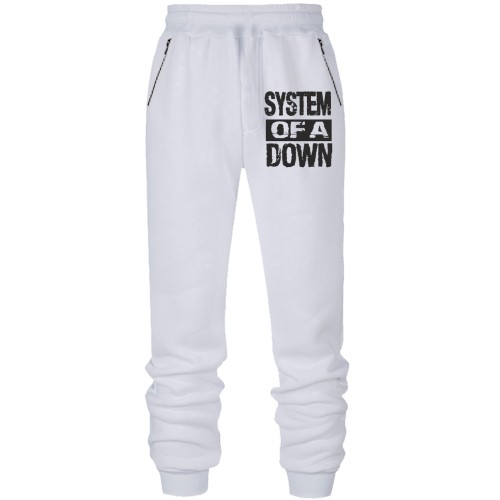 Чоловічі штани на флісі з написом «System of a Down»