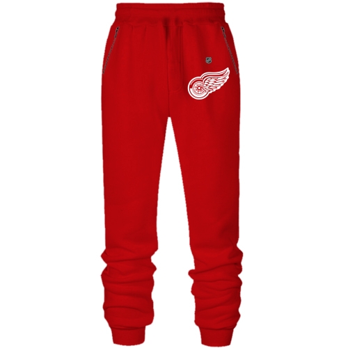 Чоловічі штани на флісі із логотипом Detroit Red Wings та емблемою NHL