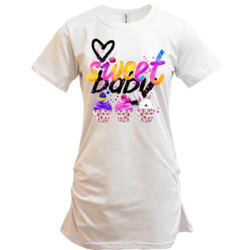 Подовжена футболка Sweet baby (1)