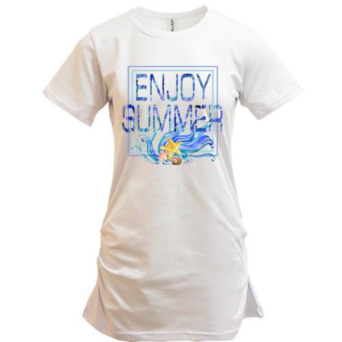 Подовжена футболка Enjoy summer