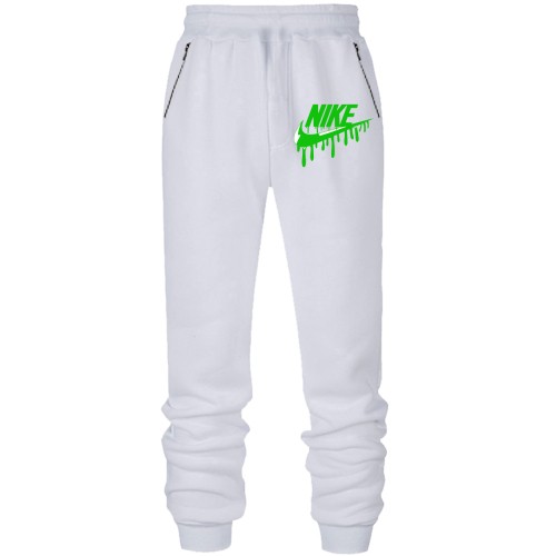 Мужские штаны на флисе с логотипом «Nike» и эффектом потеков краски