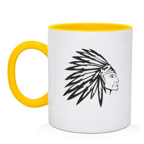 Чашка  с индейцем