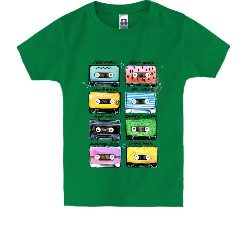 Детская футболка с аудиокассетами