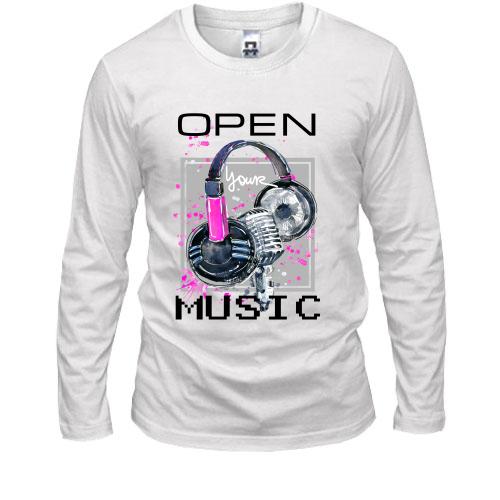 Лонгслив Open your music (3)