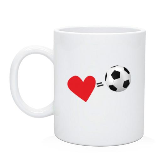 Чашка Люблю футбол (2)