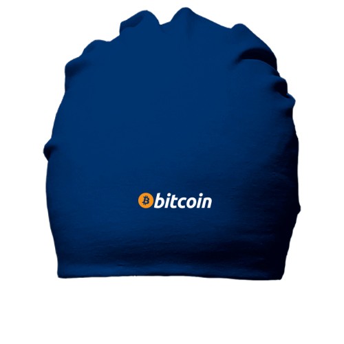 Хлопковая шапка с логотипом и надписью «bitcoin»