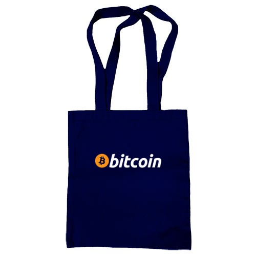 Сумка шопер з логотипом та написом «bitcoin»