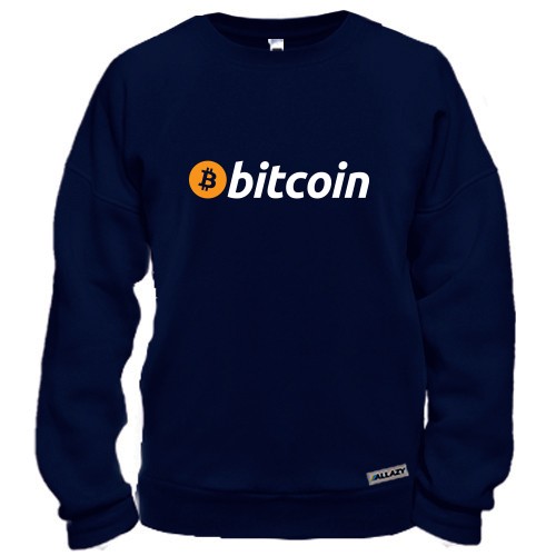 Світшот з логотипом та написом «bitcoin»