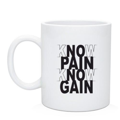 Чашка Know pain - Know gain