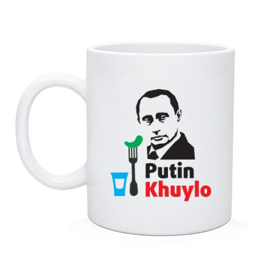 Чашка Putin - kh*lo  (с рюмкой водки)