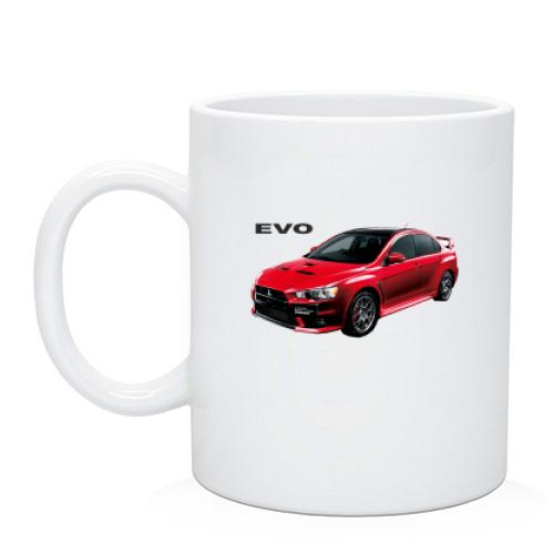Чашка з лого Mitsubishi EVO