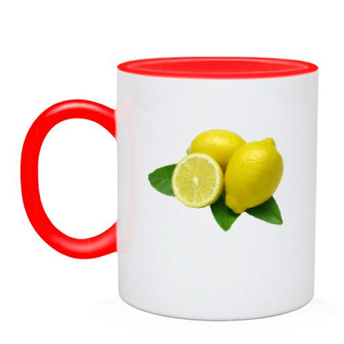 Чашка с лимонами