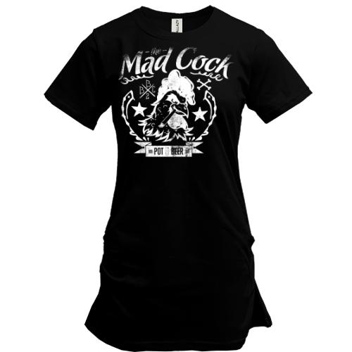 Подовжена футболка mad cock