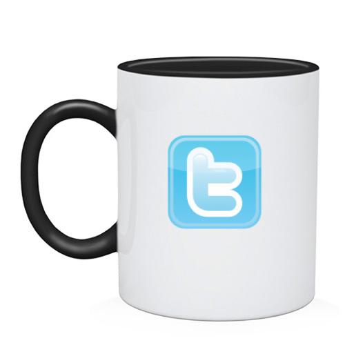 Чашка з иконкой Twitter