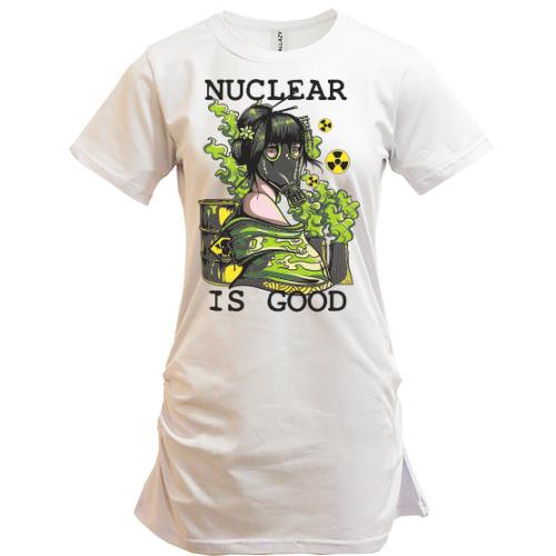 Подовжена футболка nuclear is good