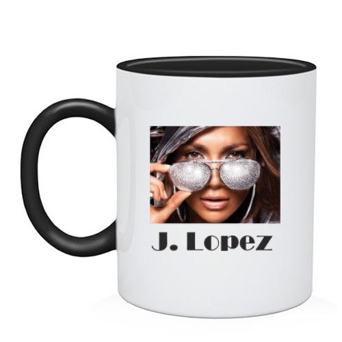 Чашка Jennifer Lynn Lopez в очках