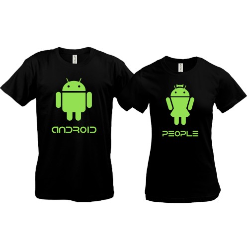 Парные футболки Android People