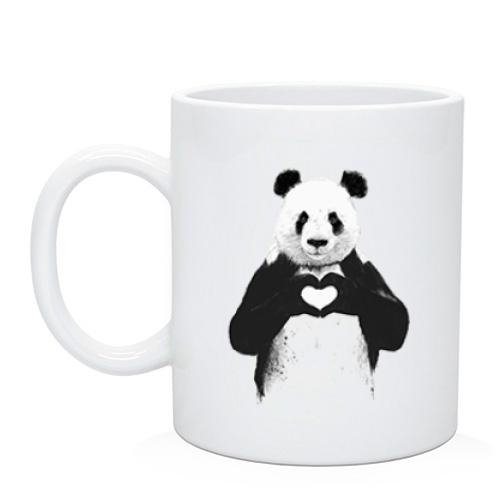 Чашка Панда с сердцем