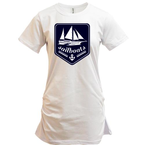 Подовжена футболка sailboats