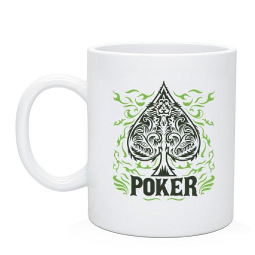 Чашка с покерной мастью (пика)