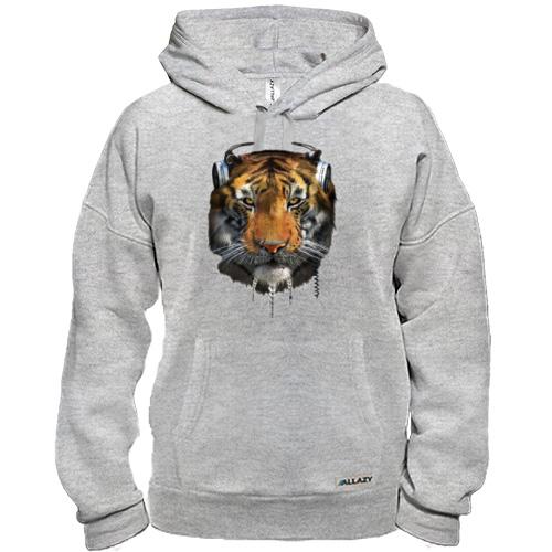 Худі з тигром в навушниках