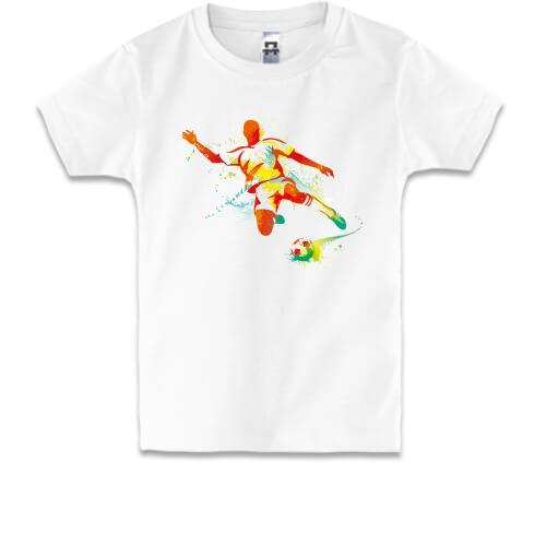 Детская футболка с красочным футболистом