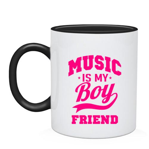 Чашка Music is my boyfriend
