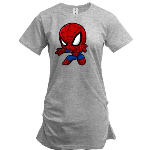 Подовжена футболка з маленькою людиною-павуком