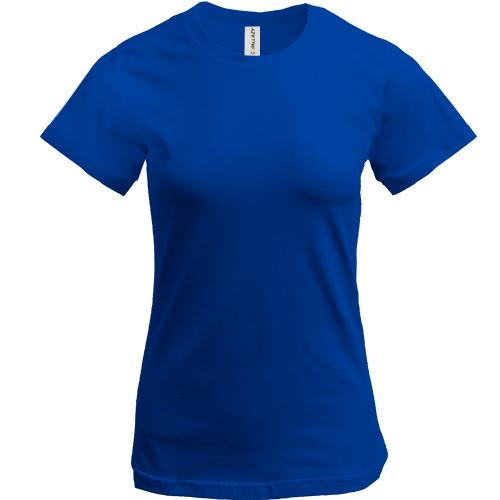 Жіноча синя футболка 