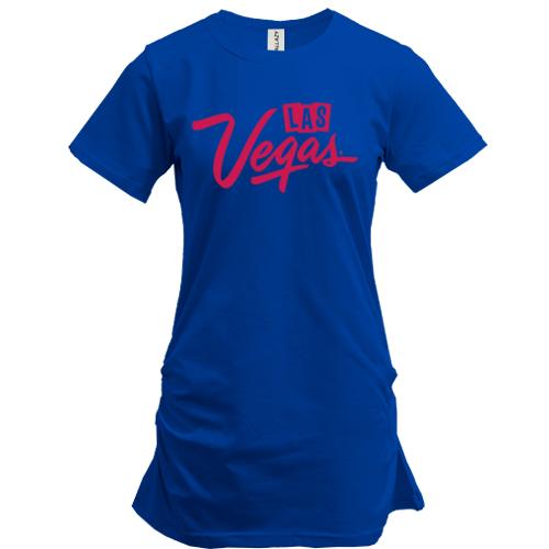 Подовжена футболка c написом Las Vegas