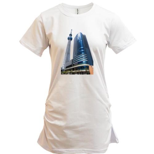 Подовжена футболка c Tokyo Skytree Sky Tower