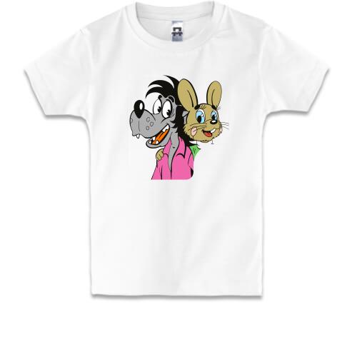 Детская футболка с Зайчиком и Волком (Ну погоди!)