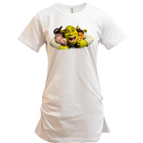 Туника с Шреком, осликом и котом