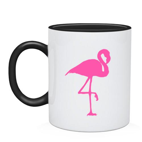 Чашка з рожевим фламінго