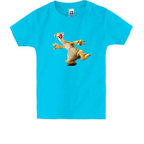 Детская футболка с ленивцем из мультфильма 