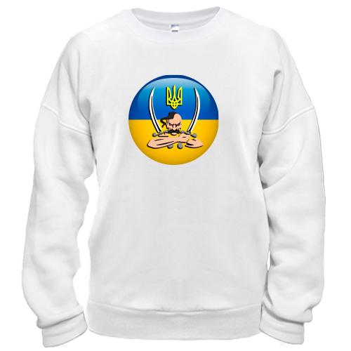 Свитшот с изображением козака с саблями