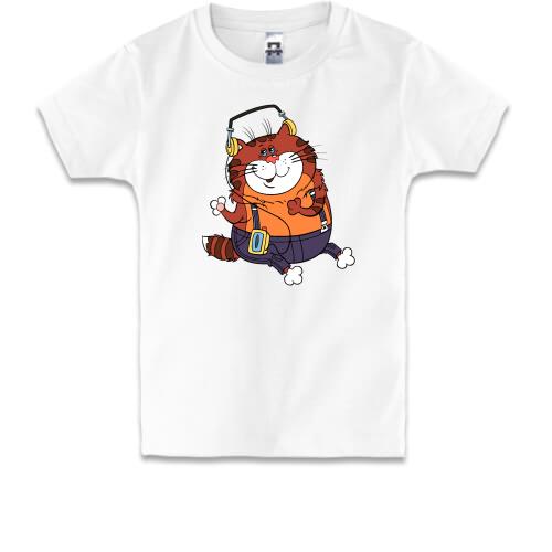 Дитяча футболка з котом з 