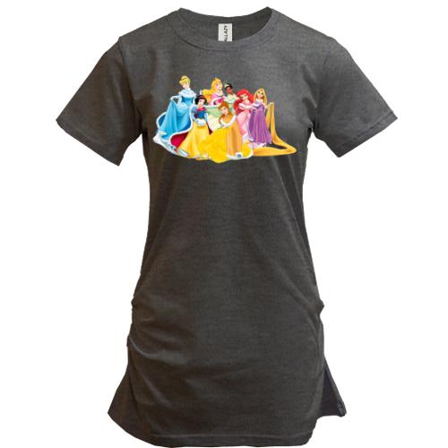 Подовжена футболка з принцесами Діснея