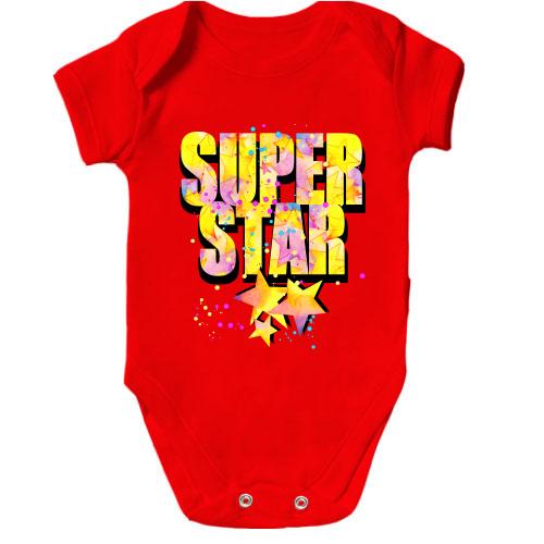 Детское боди Super star (звёзды)