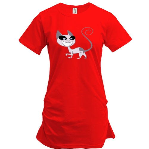 Подовжена футболка з котом з мультфільму Кід проти Кет