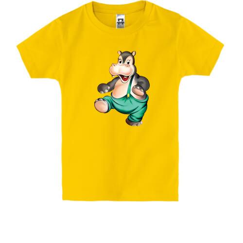 Дитяча футболка з бегемотом