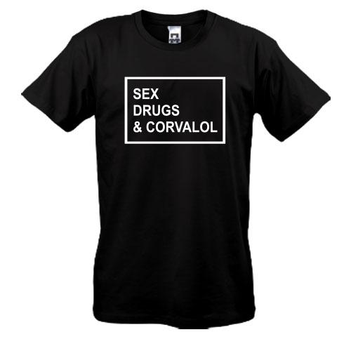 Футболка Sex drugs & corvalol