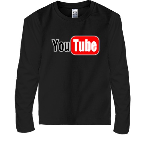 Детский лонгслив с логотипом You Tube