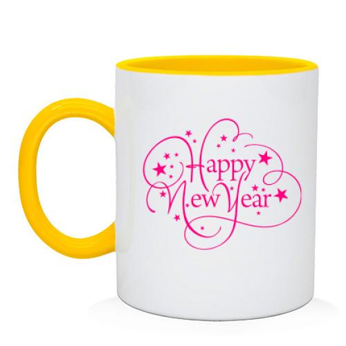 Чашка Happy New Year (зірки)