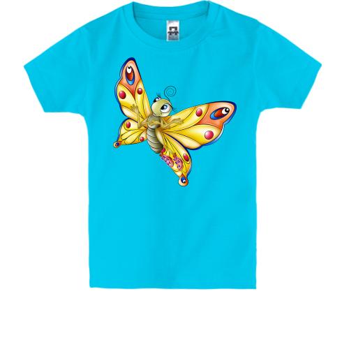 Детская футболка с яркой бабочкой 2