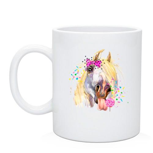 Чашка с гламурной лошадью
