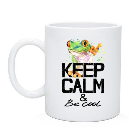 Чашка с лягушкой Keep calm & be cool