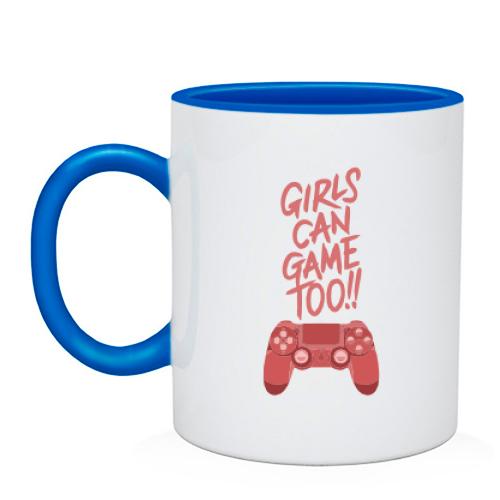 Чашка Girls can Game Too!