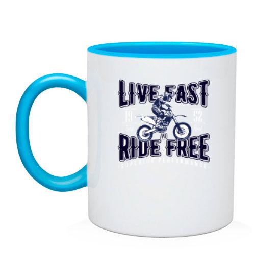 Чашка Live Fast Ride Free
