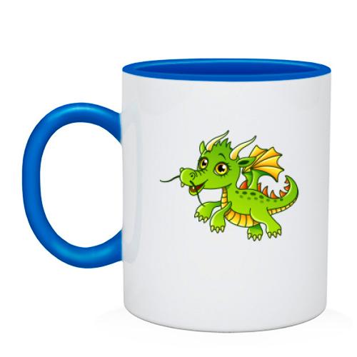 Чашка Мультяшный дракон с усами